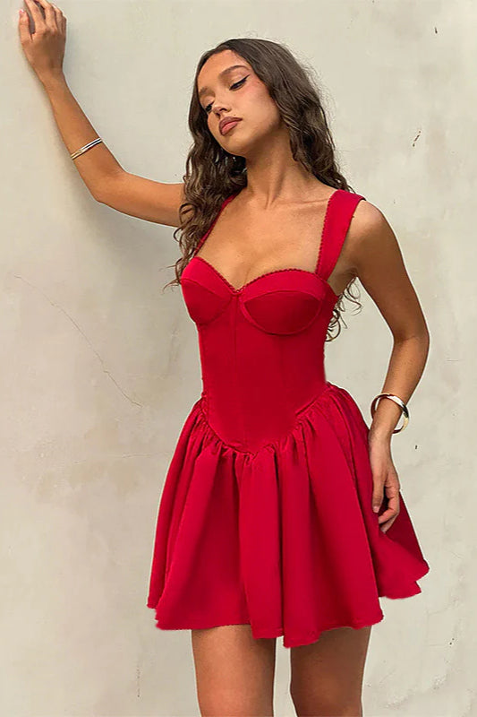 Robe de soirée trapèze en jacquard floral avec nœud et dos nu 