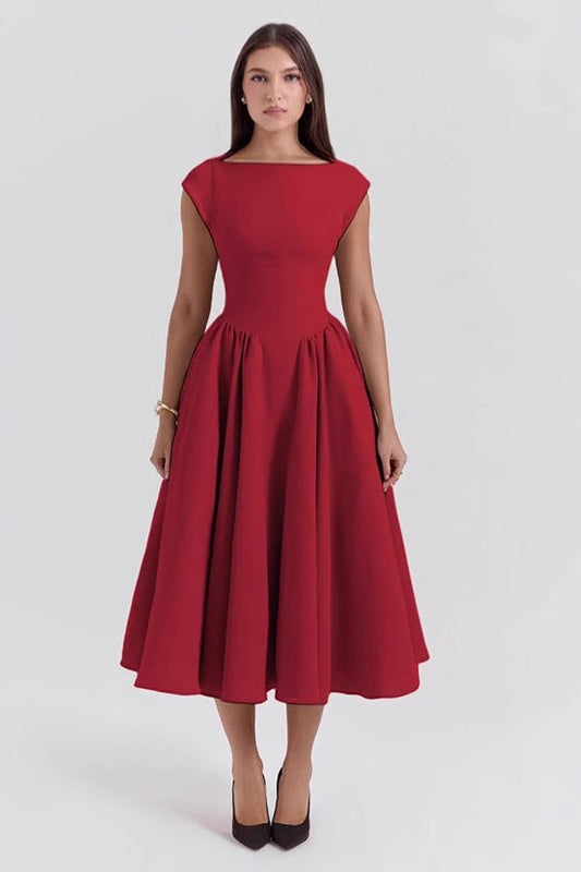 Fitted Waist Defining Party Dress