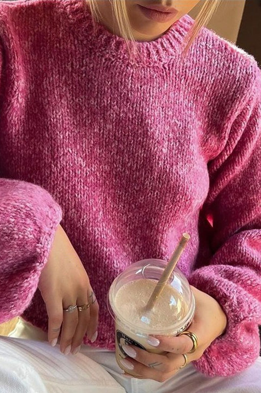Open Back Tie Detail Cropped Knit Sweater