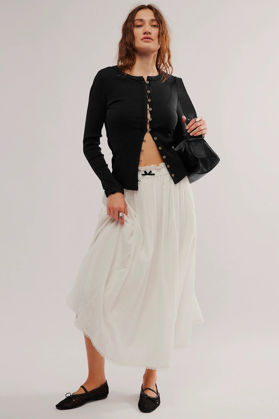 Solid Color Ribbed Cardigan