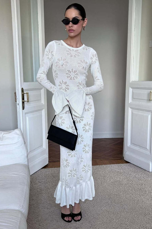 Robe longue bohème à volants