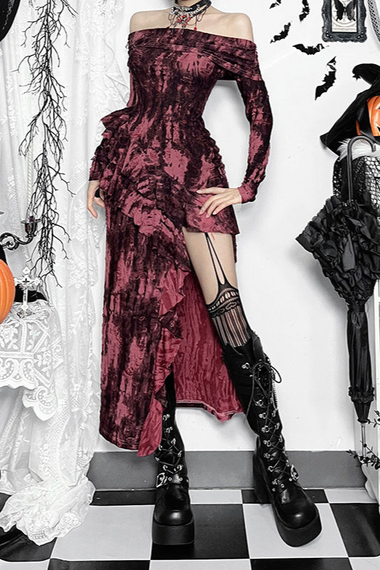 Robe gothique Bardot sexy