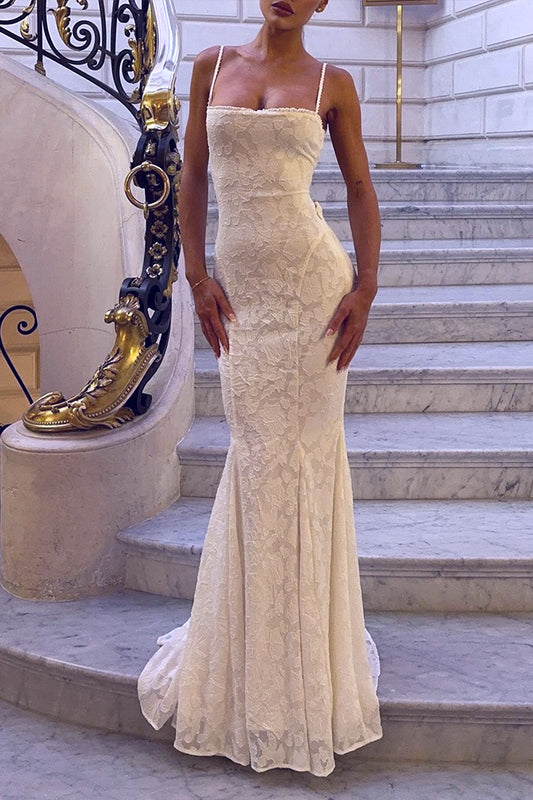 Cami Backless Tie Sexy Slim Maxi Dress