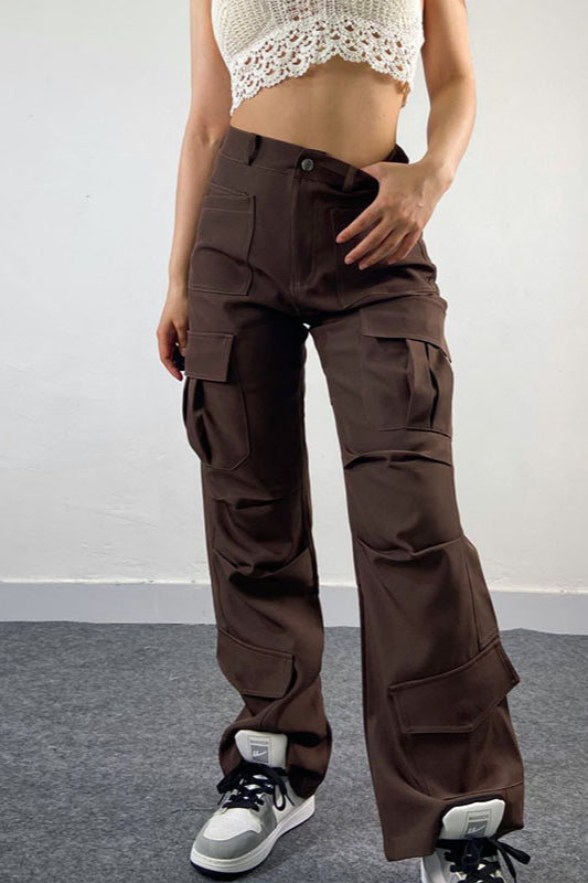 Pantalon cargo multi-poches coupe ample vintage américain 