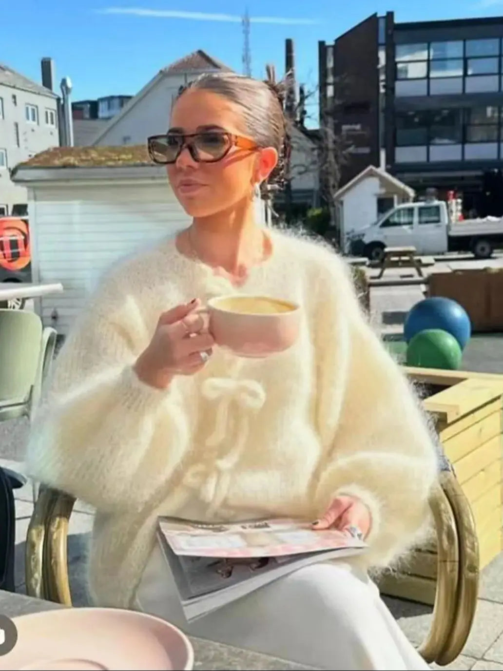 Mohair Soft Zip Tie Ivory Cardigan Cardigan-241208