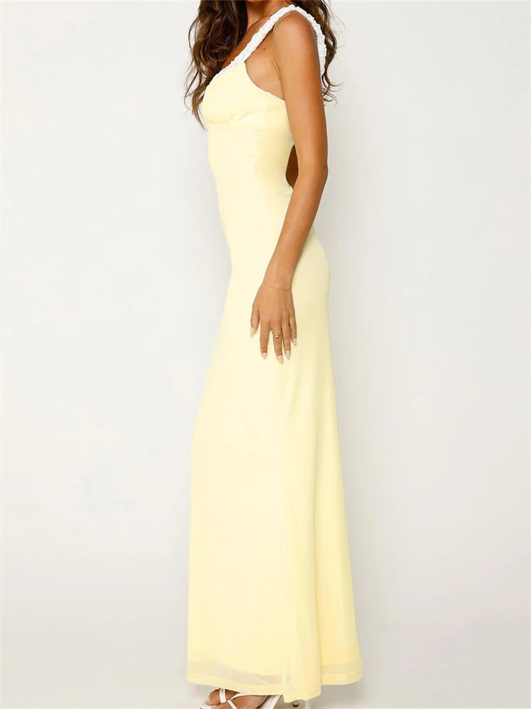 2024 Women Sleeveless V-Neck Backless Floral Print Patchwork Summer Cocktail Party Female Vestidos