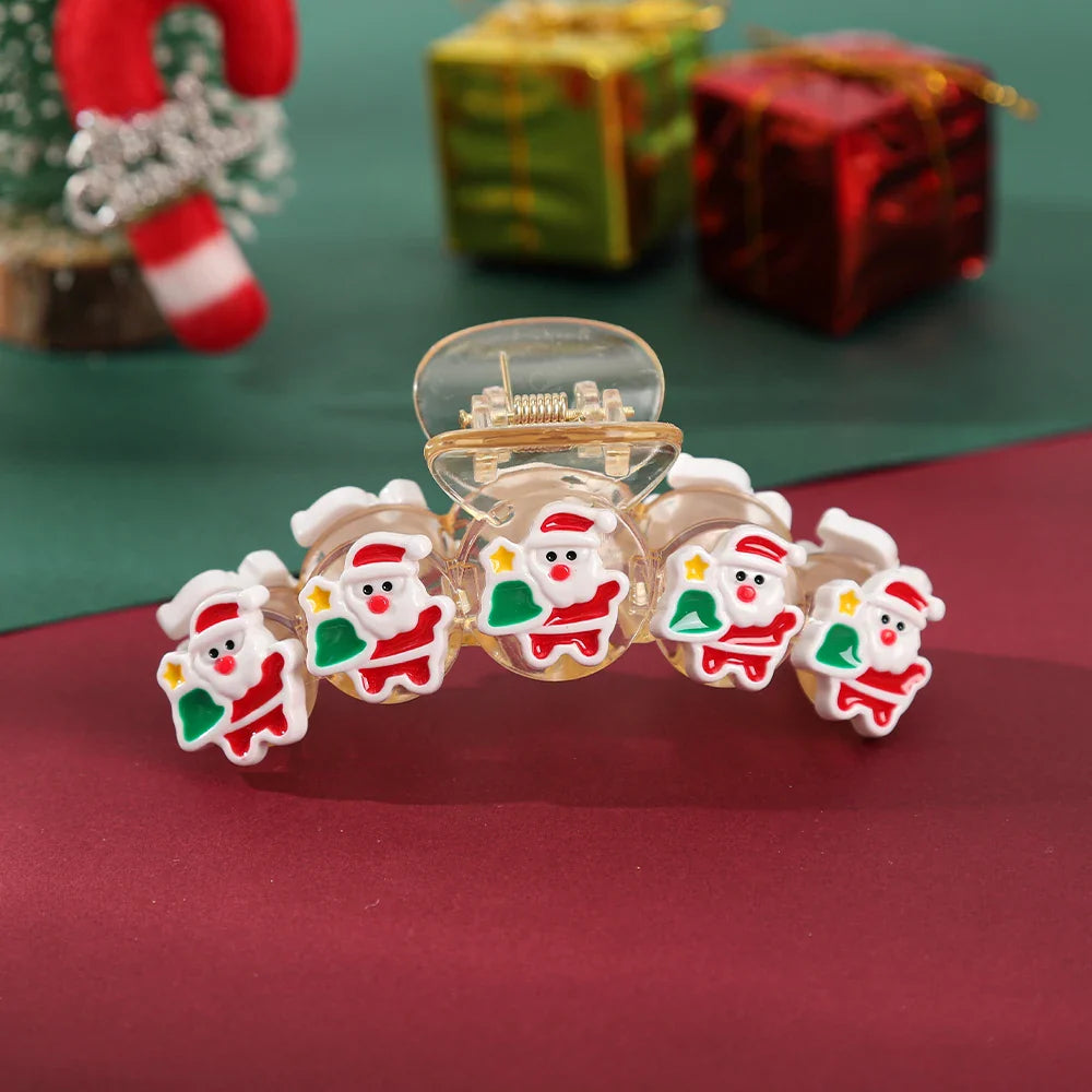 Snowman Flocking Winter Fashion Hair Accessory Red 3 Accessories-L