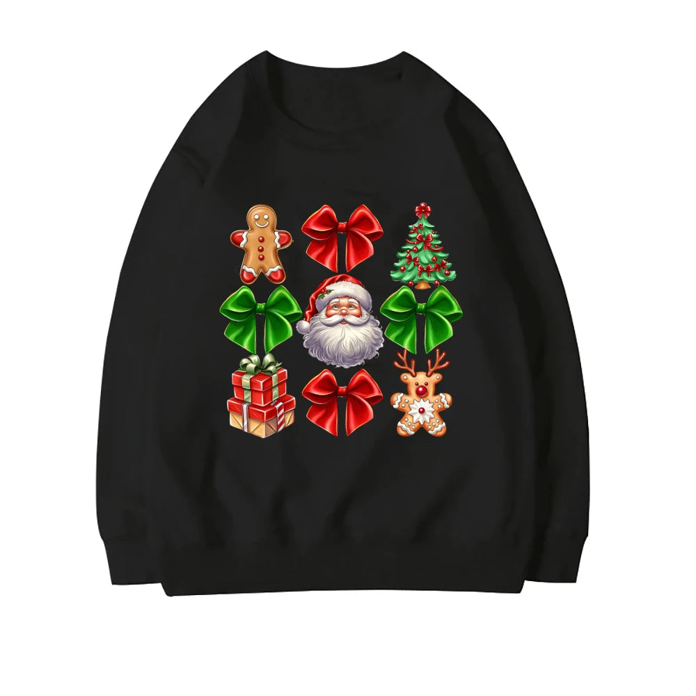 Coquette Christmas Santa Sweatshirt - Holiday Hoodie Black 3 / S Hoodies-L