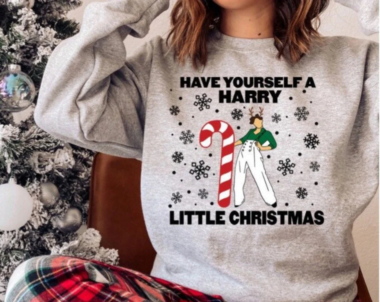 Harry Little Christmas Aesthetic Xmas Gift Loose Women’s Hoodie Hoodies-L