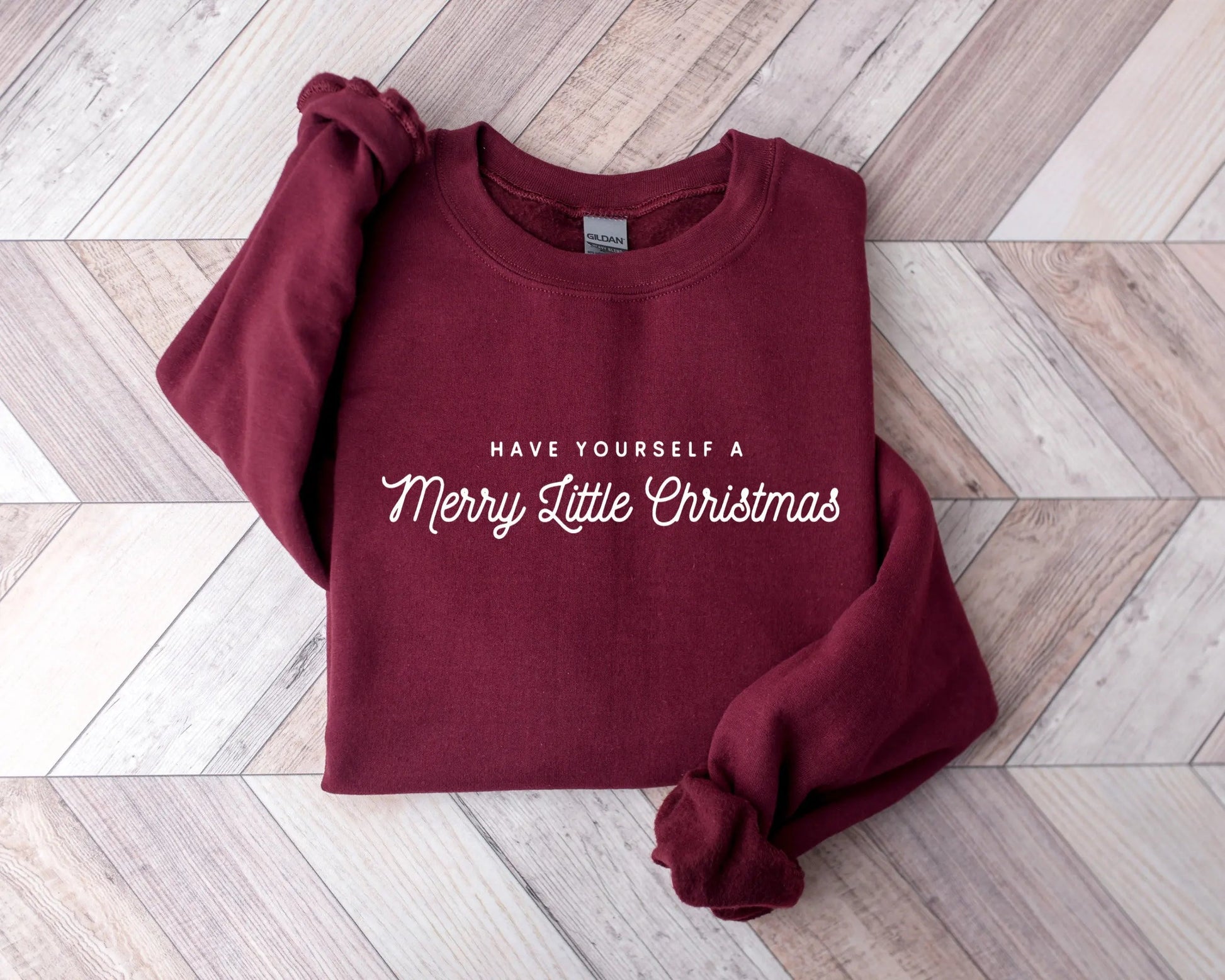 Voguish Campus All-Match Female Christmas Hoodie Burgundy / S Hoodies-L