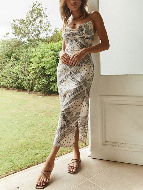 Bandana Design Hooded Trendy Cropped Tank Top Midi Dresses