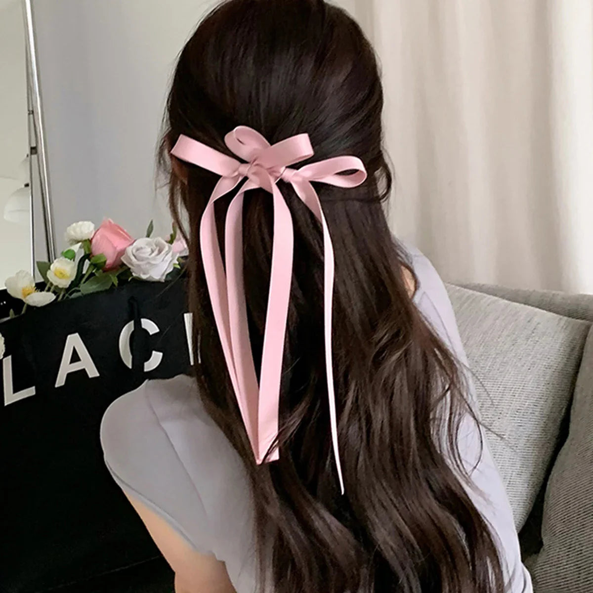 Ribbon Back Head Headdress - Christmas Hair Accessory Pink Accessories-L