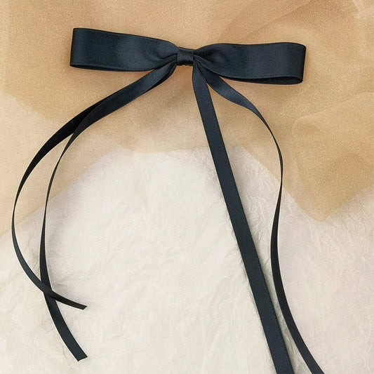 Sweet Solid Color Head Bow Headdress - Christmas Hair Accessory Black Accessories-L