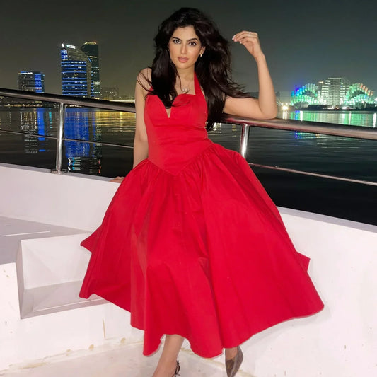 Elegant Fit And Flare Casual Sexy Christmas Party Dress Dresses-L