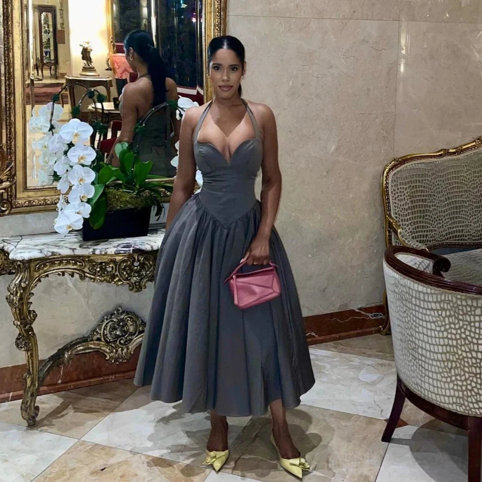 Elegant Fit And Flare Casual Sexy Christmas Party Dress Dresses-L