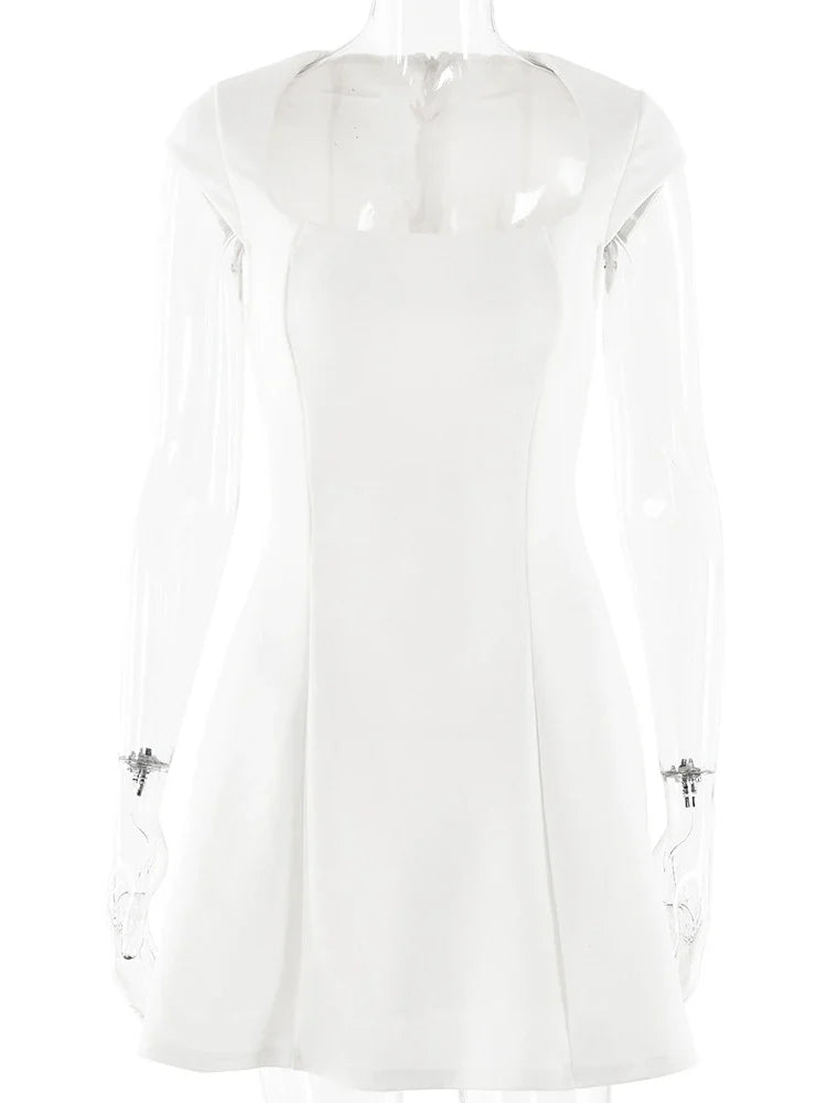 Elegant Backless Bodycon Mini Christmas Party Dress Dresses-L