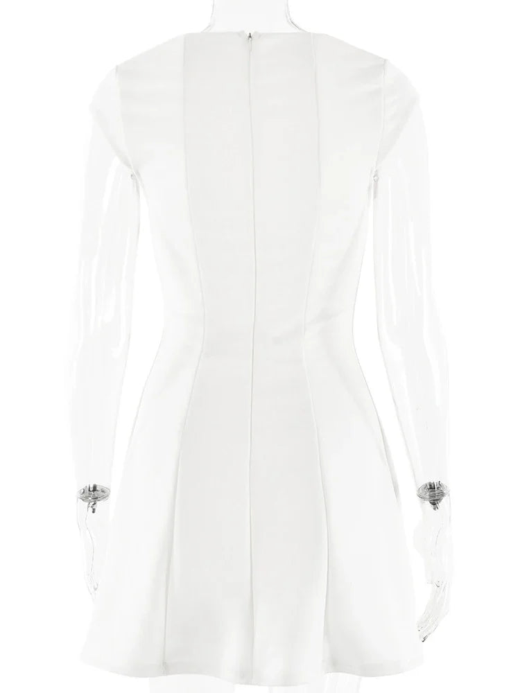 Elegant Backless Bodycon Mini Christmas Party Dress Dresses-L