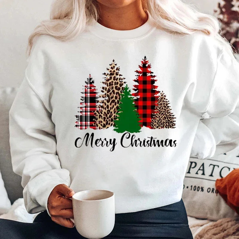 Graphic Santa Claus Reindeer Navidad Harajuku Y2K Unisex Christmas Hoodie White 4 / M Hoodies-L