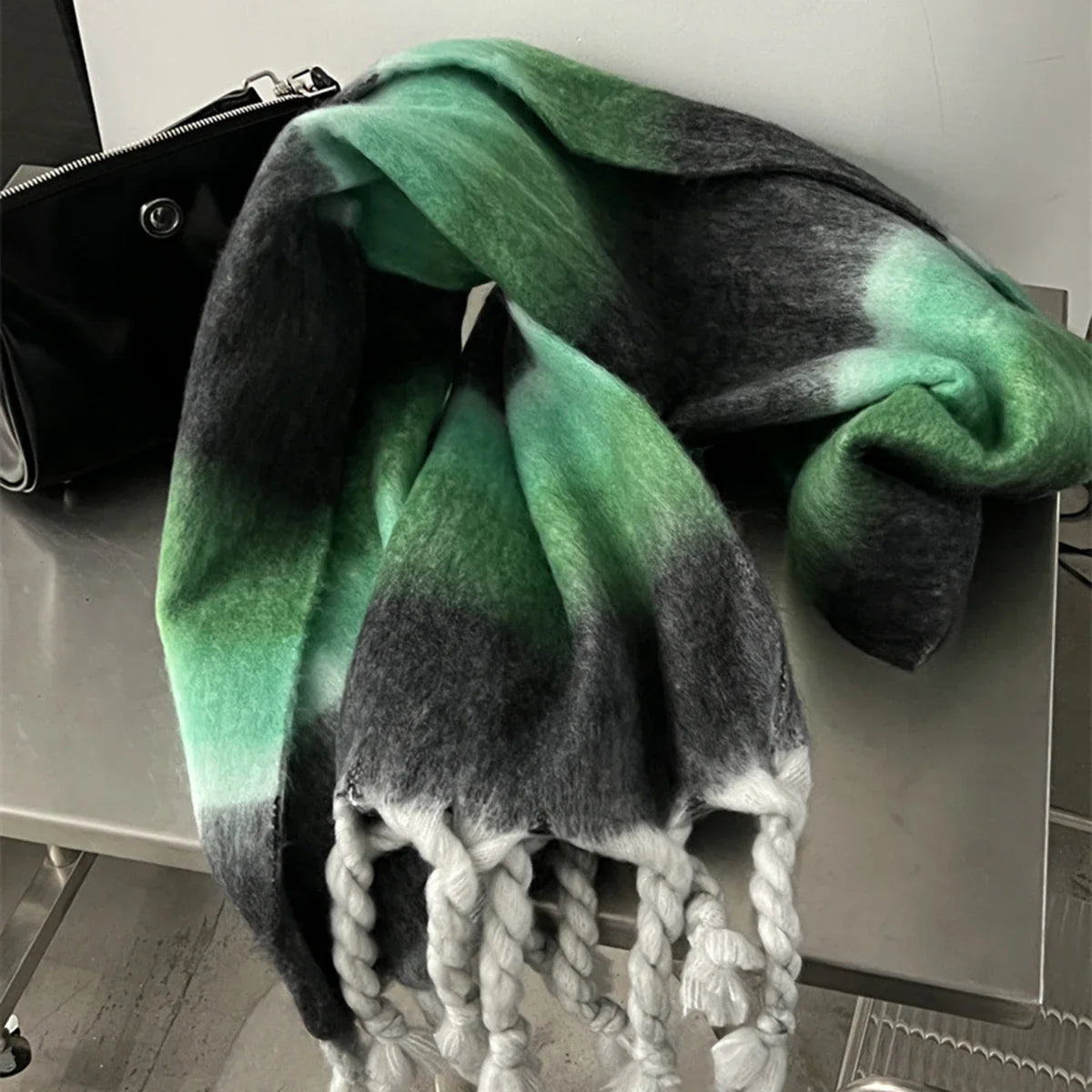 Cashmere Thick Warm Blanket Colorful Plaid With Long Tassels Soft Wrap Scarf Scarfs-L