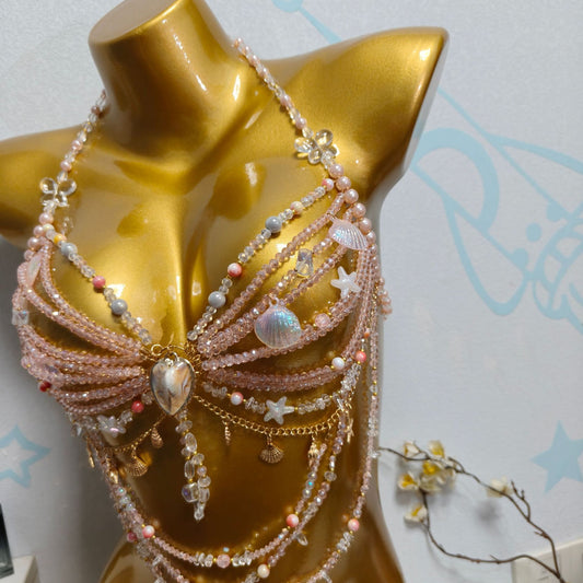 Ocean Style Pearl Beaded Chest Body Chain