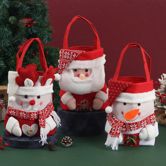 Fleece Drawstring Apple Gift Handheld Bag