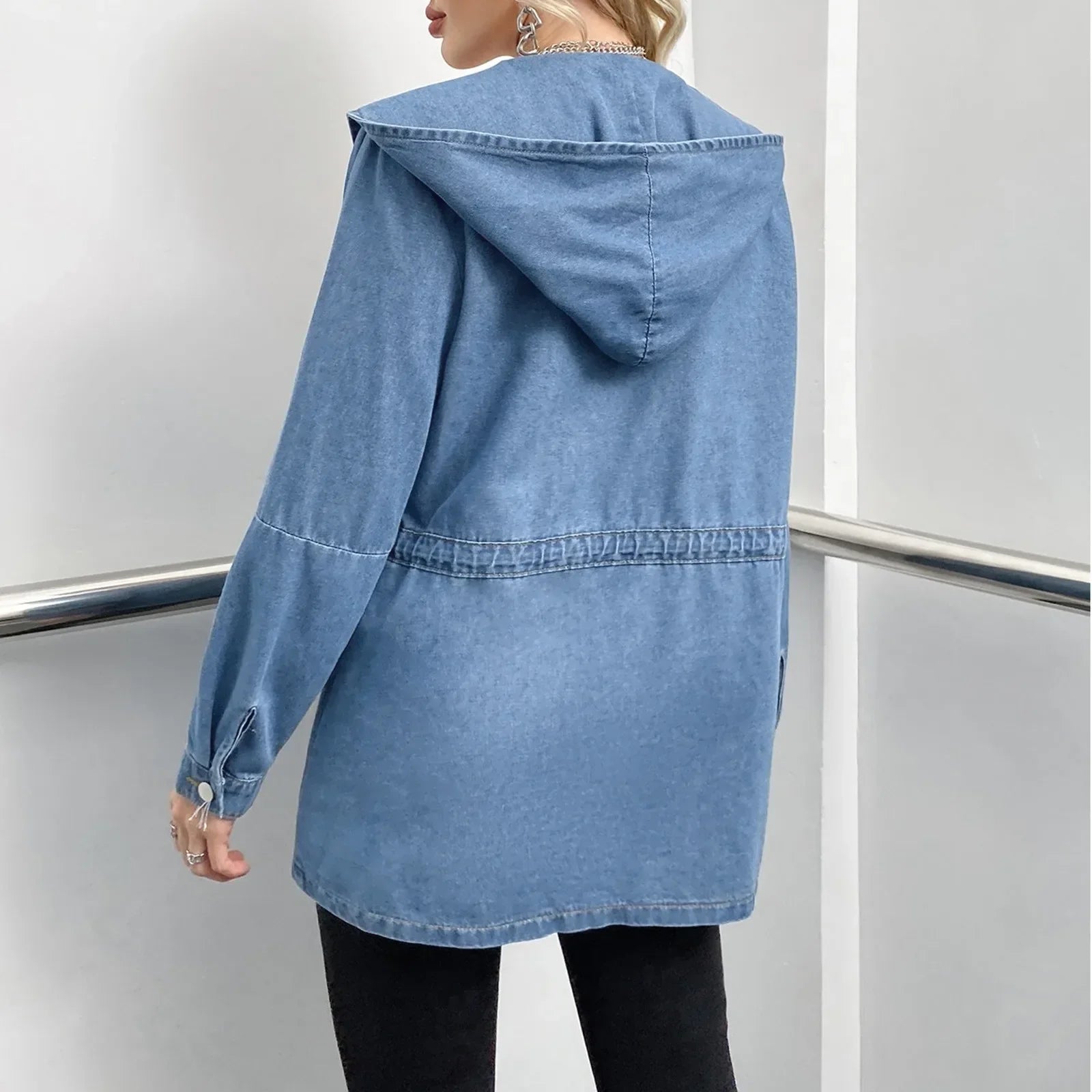 Hooded 2024 Autumn Winter Lapel Loose Open Front Chic Stylish Elegant Fashionable Versatile Short