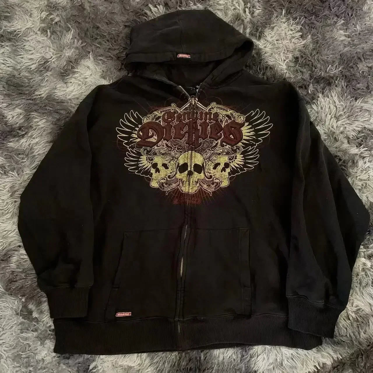 Distress Road Medieval Zip Hoodie black2 / S