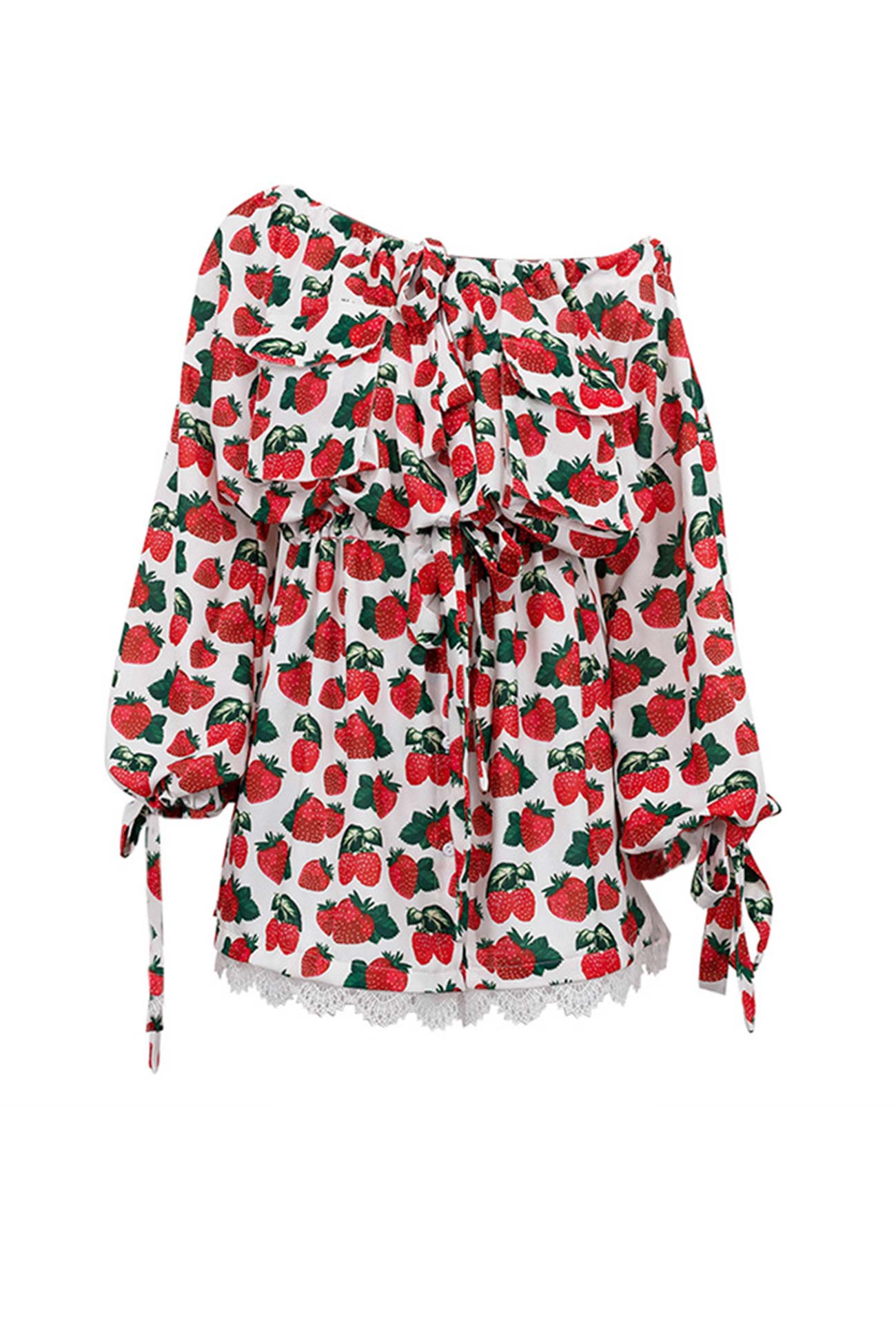 Strawberry Drop Shoulder Dress Mini Dresses