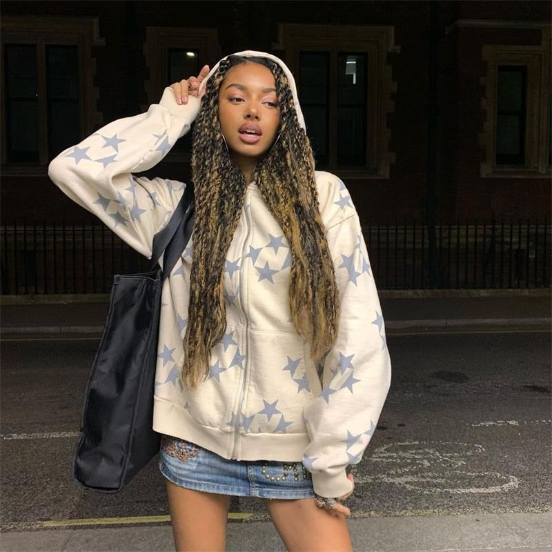 Vintage Star Graphic Hoodies Sweatshirts & Hoodies-L