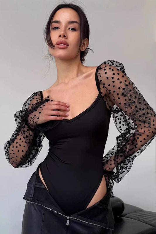 Chemisier gainant en maille à pois