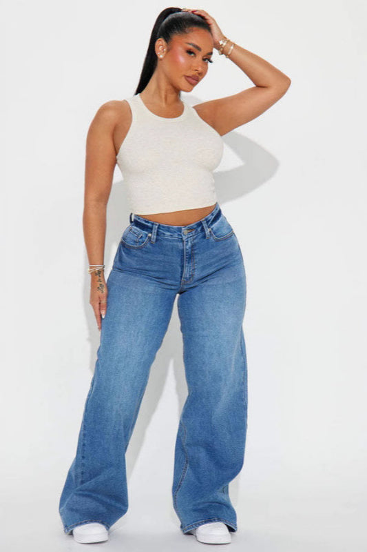 Vintage High Waist Wide Leg Jeans