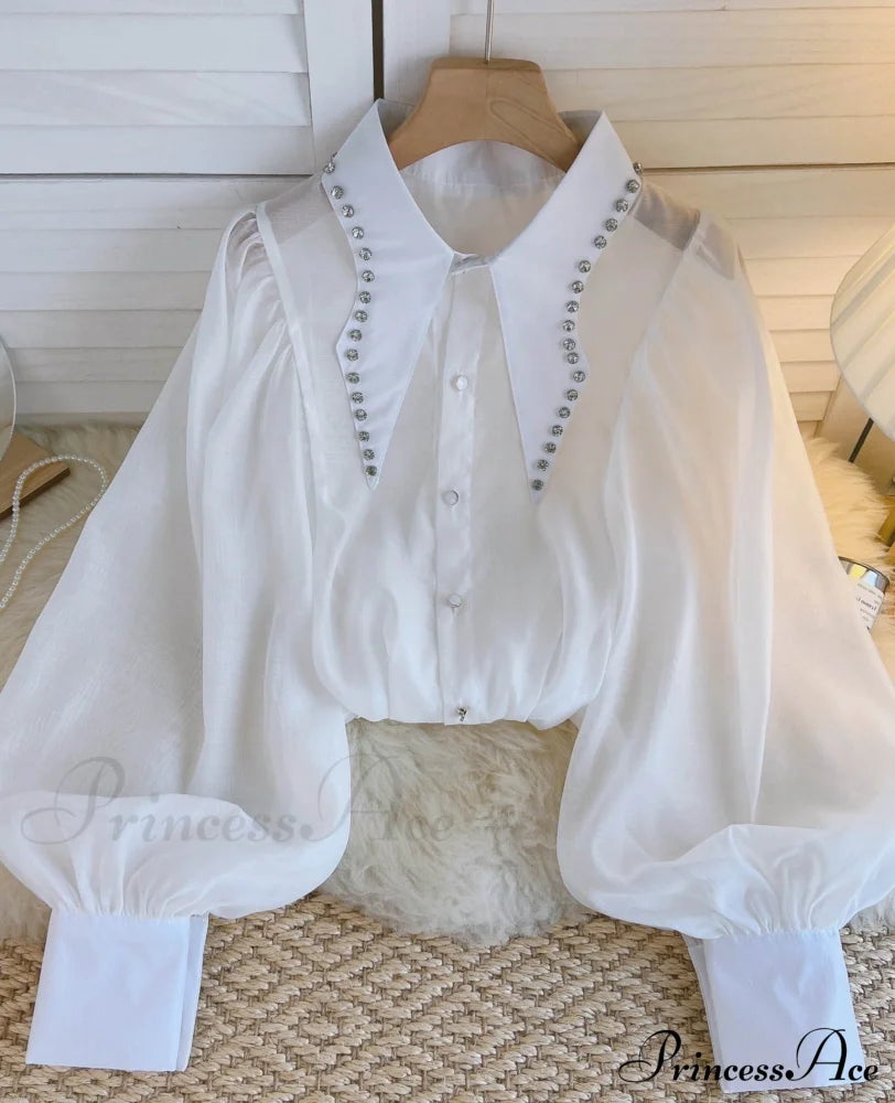 Abigail Women’s Blouse White / One Size Tops & Blouses