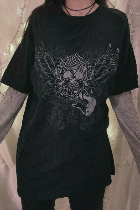 Graphic Layered Look Long Sleeve Tee