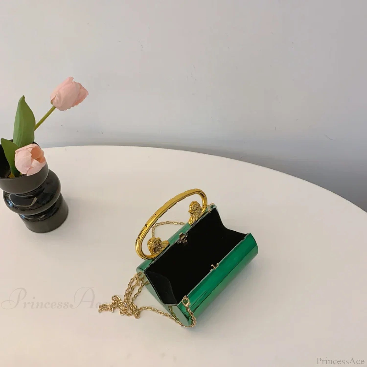 Acrylic Cylinder Crossbody Evening Clutch Bag clutchbag-250126