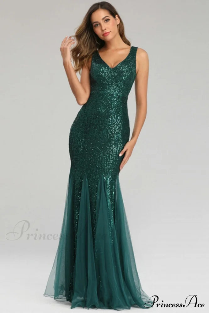 Adeline Sparkly Sequin Fishtail Gown | Dress In Beauty