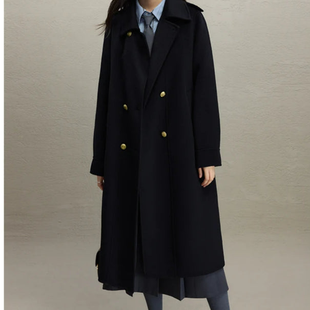 British Style Wool Red Coat Coats-241208