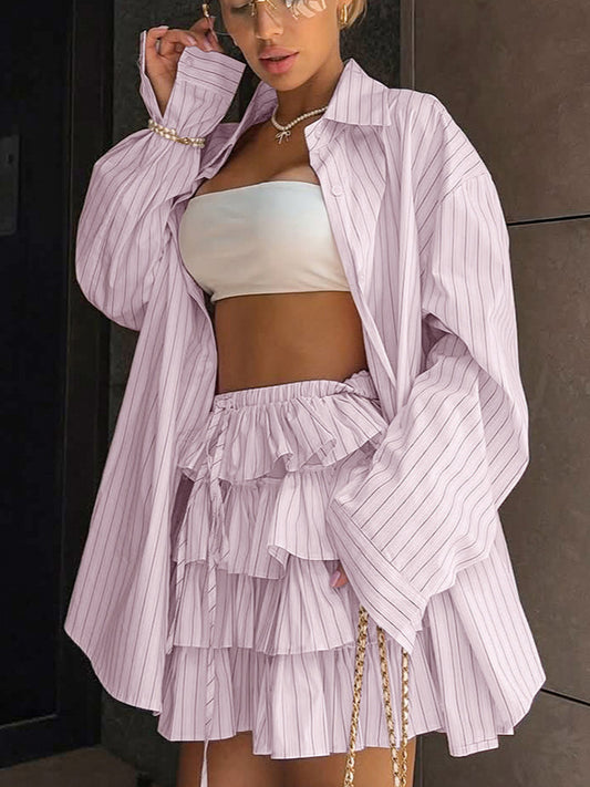 Chemisier rayé chic et chemisier superposé