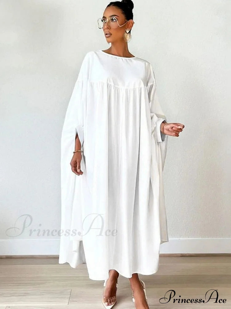 Africain Gown Dashiki Long Boubou Femme Solid Color African With Sleeves