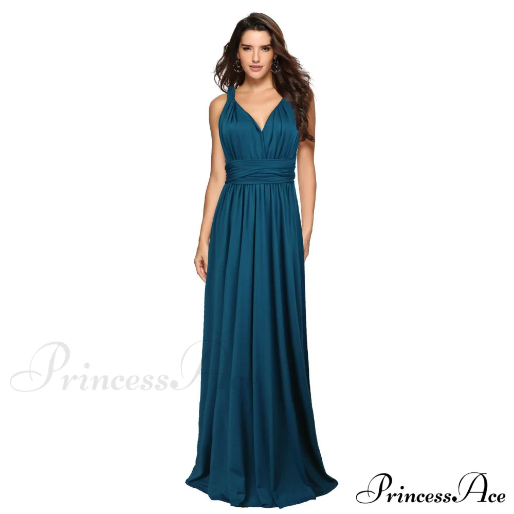 Alexandra Satin Lace Charming Back A-Line Dress Dark Green / S S.o. Long Dresses