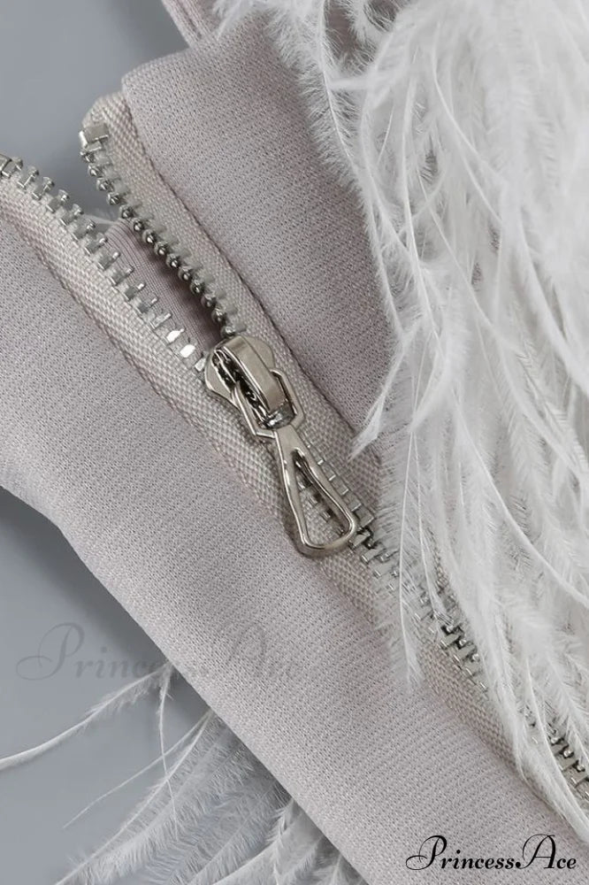 Aleyna Feather Top Charming + Sequin Skirt Set