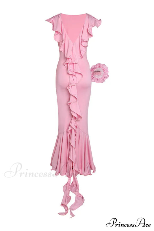 Amalie Ruffle Draped Maxi Dress | Dress In Beauty