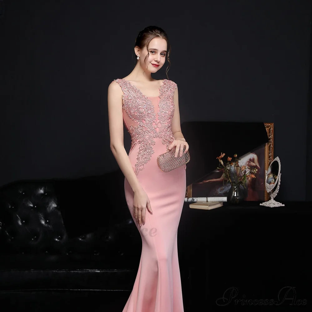 Amelia Embroidered Stylish Sequined Fishtail Dress S.o. Long Dresses