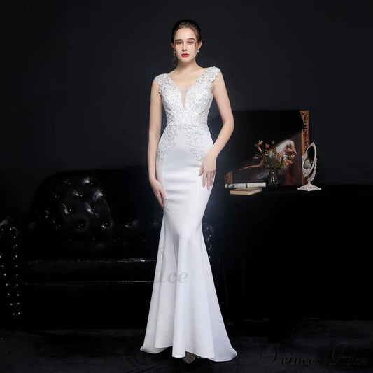 Amelia embroidered sequined fishtail dress - Lady Occasions