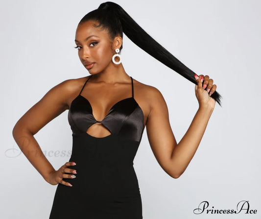 Amelie Formal High Charming Slit Crepe Dress S.o. Long Dresses