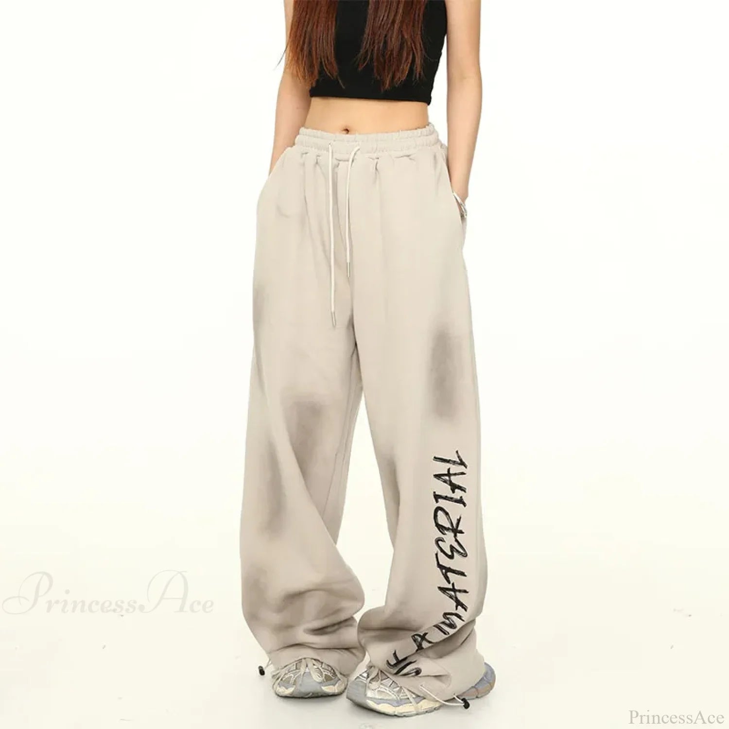 American Graffiti High Waist Pants APRICOT / L