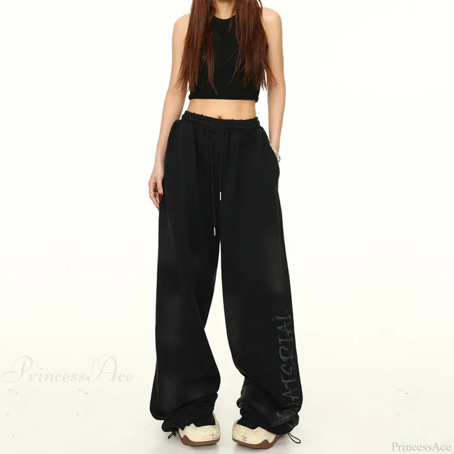 American Graffiti High Waist Pants Black / L