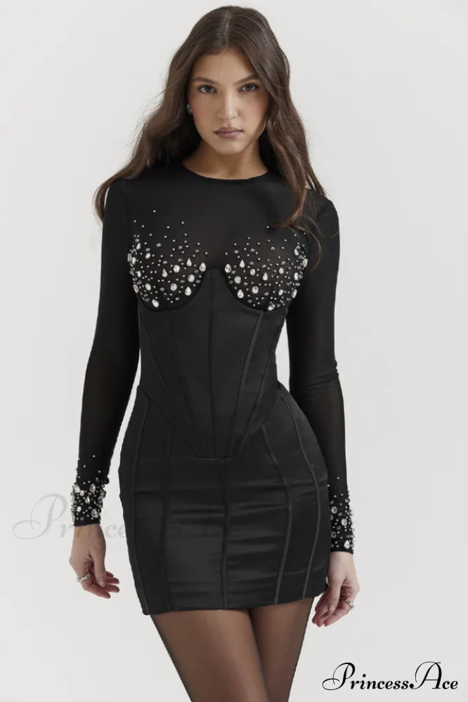 Anastasia Crystal Embellished Belted Dress | Dress In Beauty