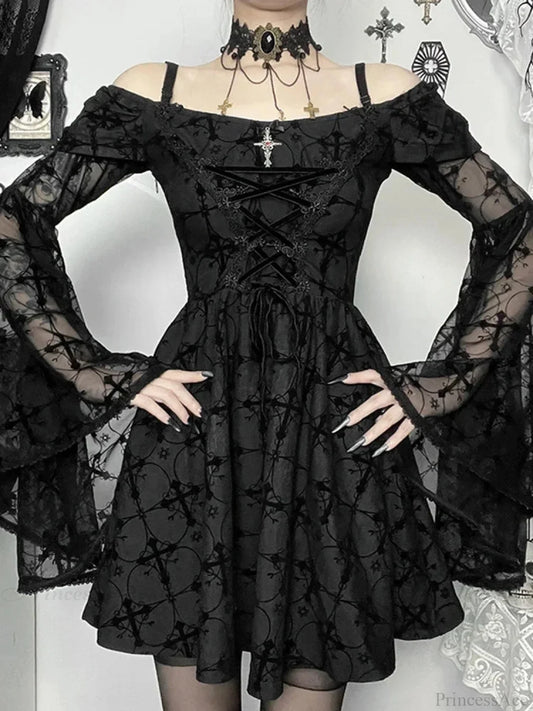 Angry Flare Sleeve Mini Dress