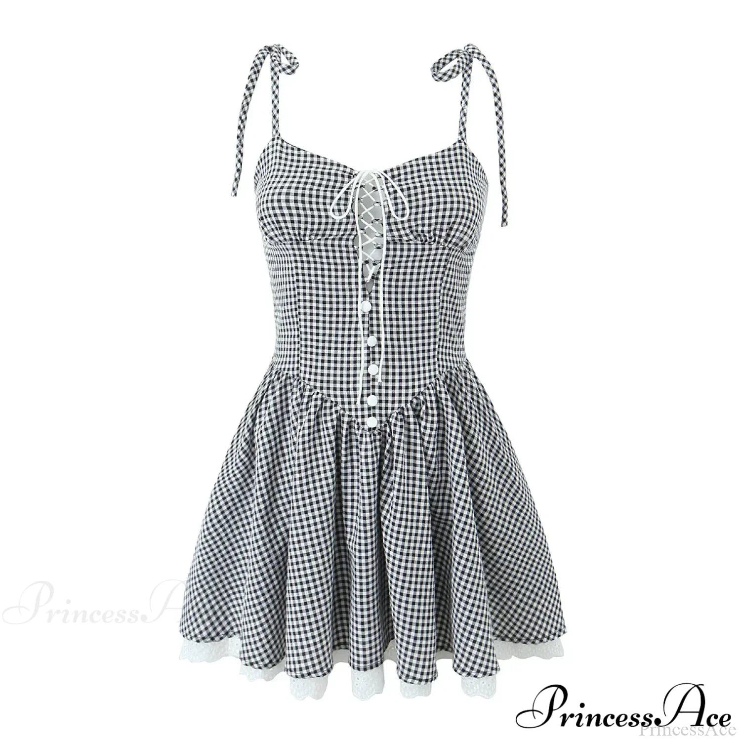 Anka Elegant Mini Dress Blue -White / L