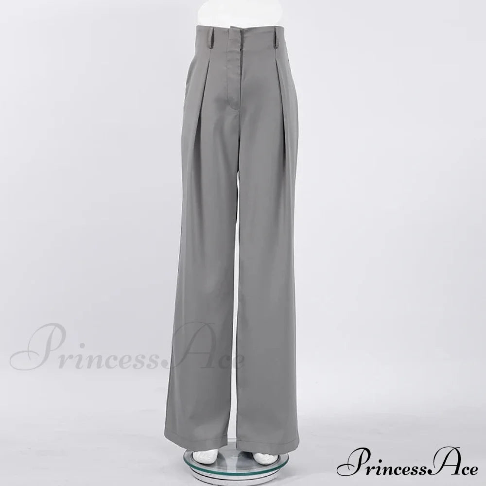 Antia Elegant Trousers Gray / L